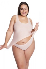 Figi damskie julimex flexi-one plus size beżowe