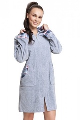Szlafrok damski luna 289 szary plus size