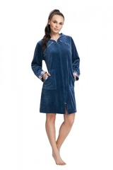 Szlafrok damski luna 289 granatowy plus size