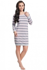 Damska koszula nocna luna 40 szara plus size