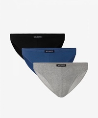 Slipy męskie 3smp-002 czarny/denim/szary 3-pack atlantic