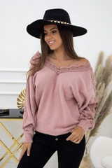 Sweter damski vittoria ventini diamond zd95900 powder pink