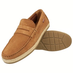 Tommy hilfiger casual suede espadrille driver - mokasyny męskie