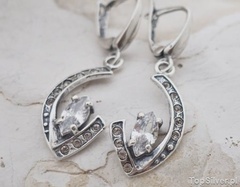 Maura - srebrne kolczyki z cyrkoniami crystal
