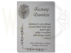 Blaszka na chrzest św. wzór wz-spec-3m