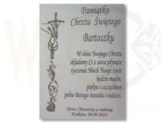 Blaszka na chrzest św. wzór wz-spec-5m