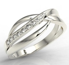 Pierścionek z białego złota z diamentami lp-6708b