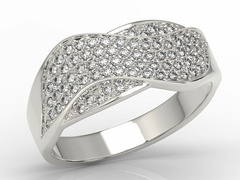 Pierścionek z białego złota z brylantami model ap-7937b, 0,37 ct h/si