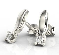 Kolczyki z białego złota z diamentami lpk-8108b