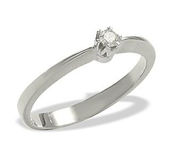 Pierścionek zaręczynowy z białego złota z diamentem 0,06 ct wzór ap-1006b