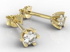 Kolczyki z żółtego złota z diamentami lpk-8032z