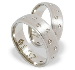 Obrączka z białego złota łl-07b-light-m