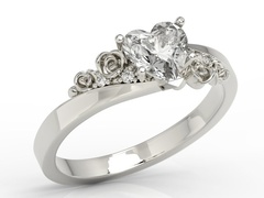 Pierścionek z topazem swarovski white i cyrkoniami ap-53b