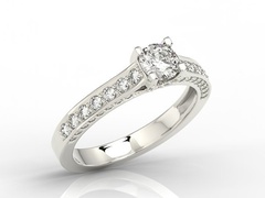 Pierścionek z białego złota z brylantami 0,78 ct wzór lp-50b