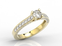 Pierścionek z żółtego złota z brylantami 0,78 ct wzór lp-50z-r