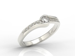 Pierścionek z białego złota z brylantami 0,19ct model bp-3419b