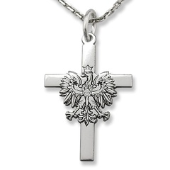 Krzyżyk srebrny z orzełkiem kr-9