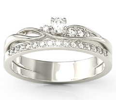 Pierścionek z białego złota z cyrkoniami swarovski bp-77b-c
