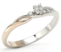 Pierścionek z białego i różowego złota z cyrkoniami swarovski bp-81bp-c