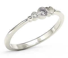 Pierścionek z białego złota z cyrkoniami lavendową i białą swarovski bp-6807b-c