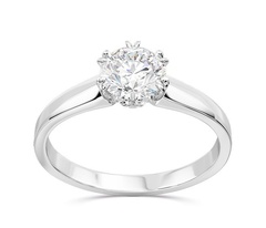 Pierścionek ze złota z brylantem 0,80ct g/si1, z białego złota bp-2180b