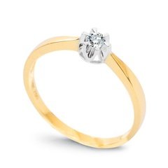 Staviori pierścionek z diamentem z żółtego i białego złota 0,750.