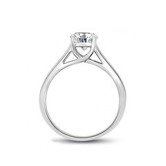 Staviori pierścionek. 1 diament, szlif brylantowy, masa 0,50 ct., barwa g, czystość si1. białe złoto 0,585.   
