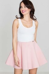 Różowa efektowna kloszowana spódnica mini