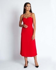 Czerwona  sukienka na cienkich ramiączkach